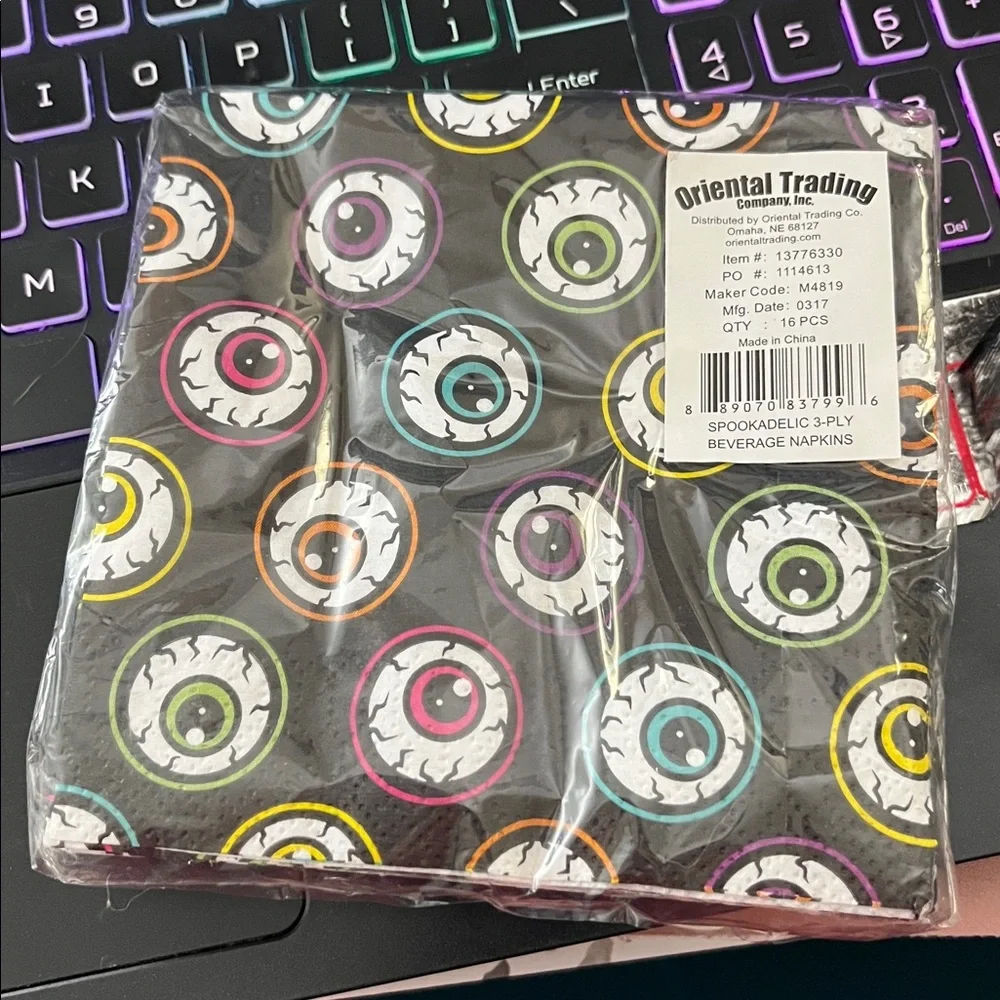 Halloween Spookadelic 3-Ply Beverage Napkins (16 Pack)